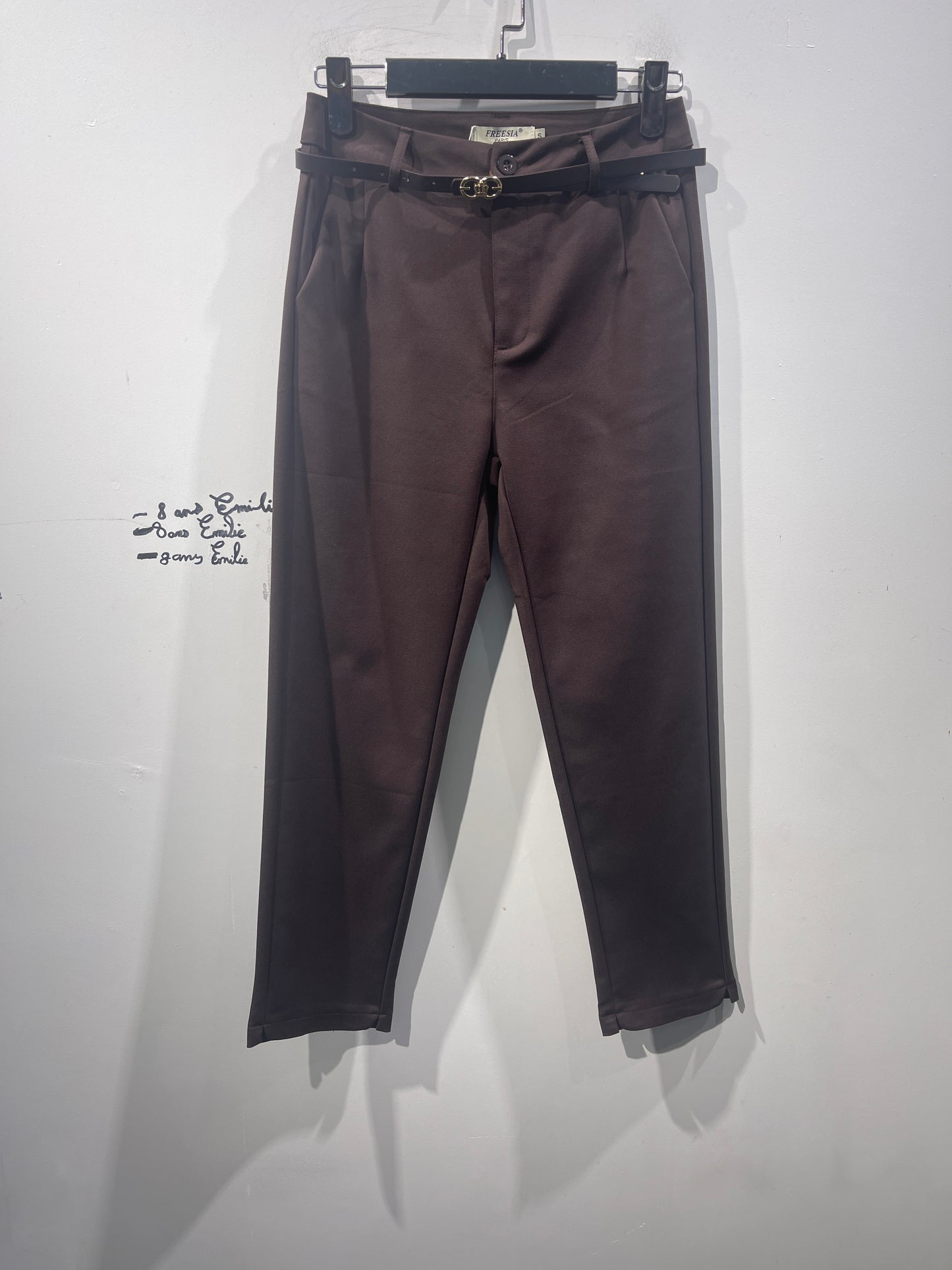7/8 pants with belt