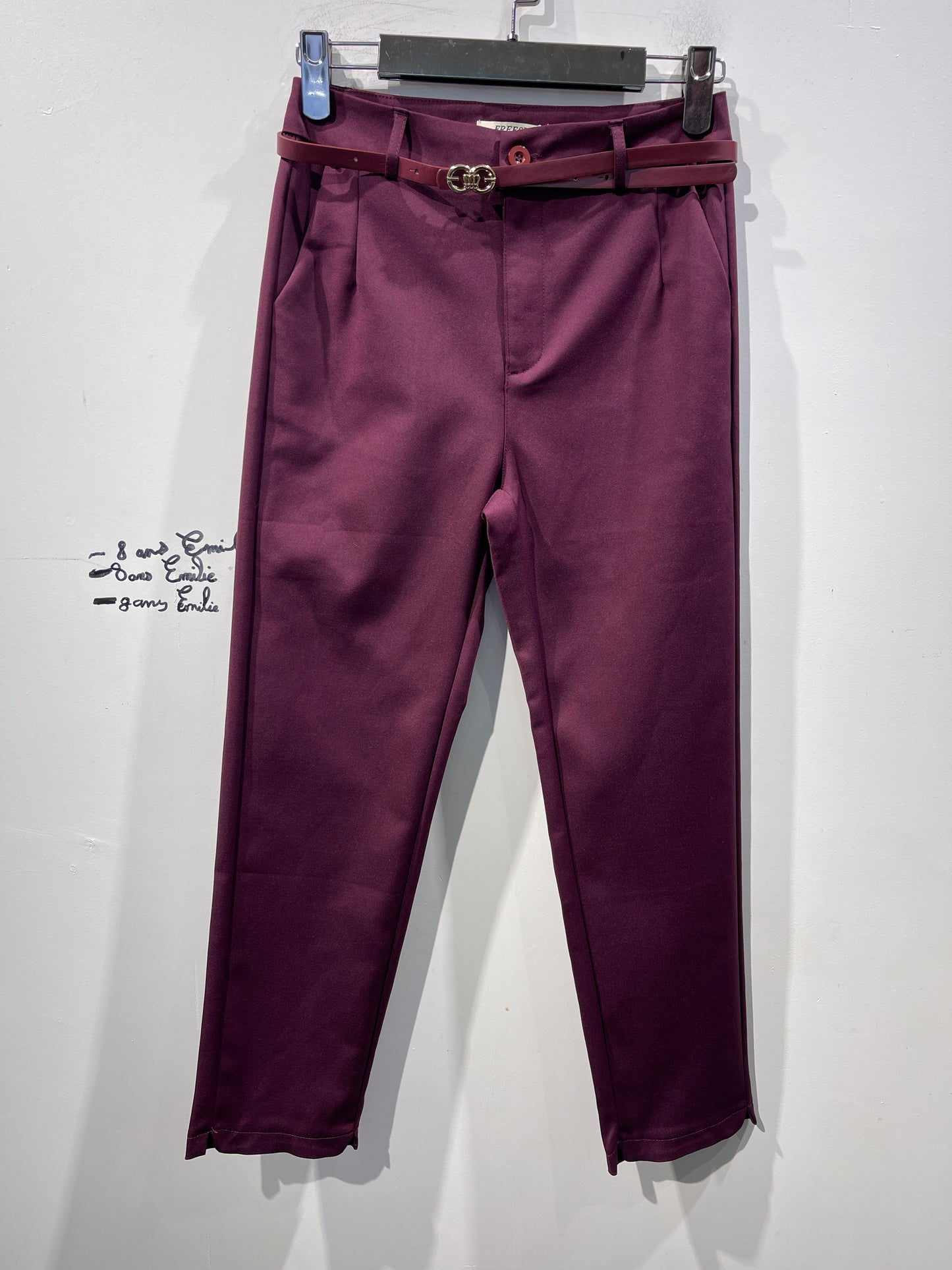 7/8 pants with belt