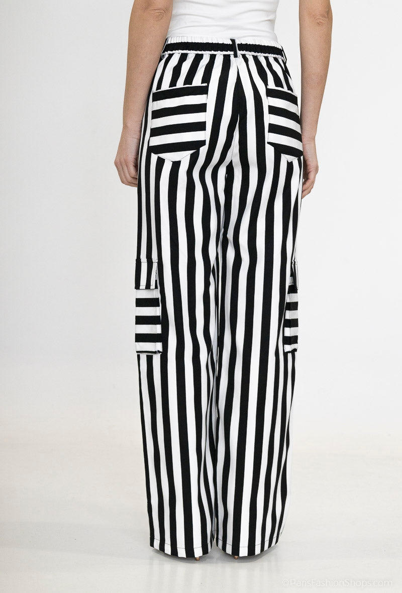 Ensemble rayué Noir