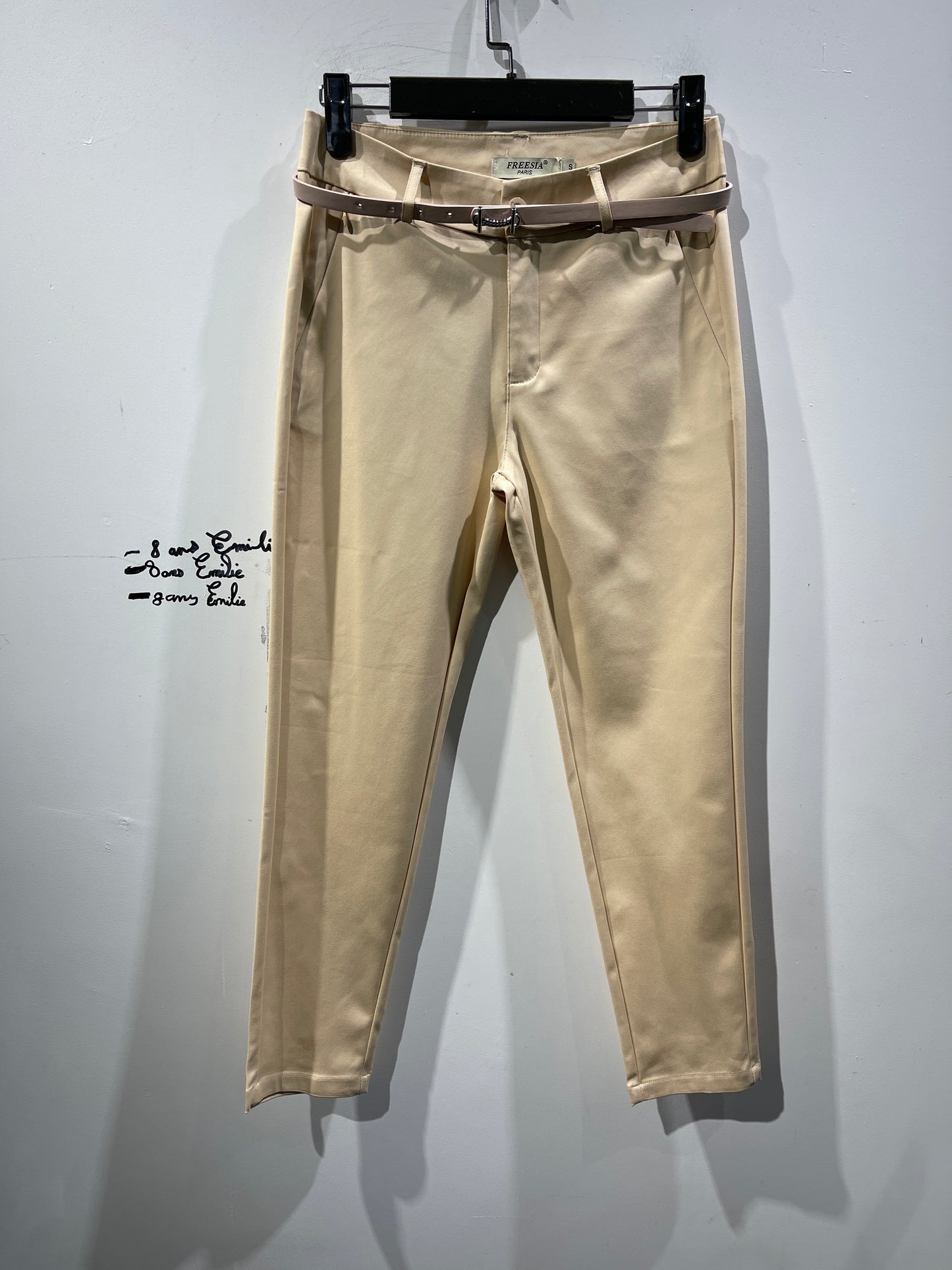 slim fit chino pants with belt