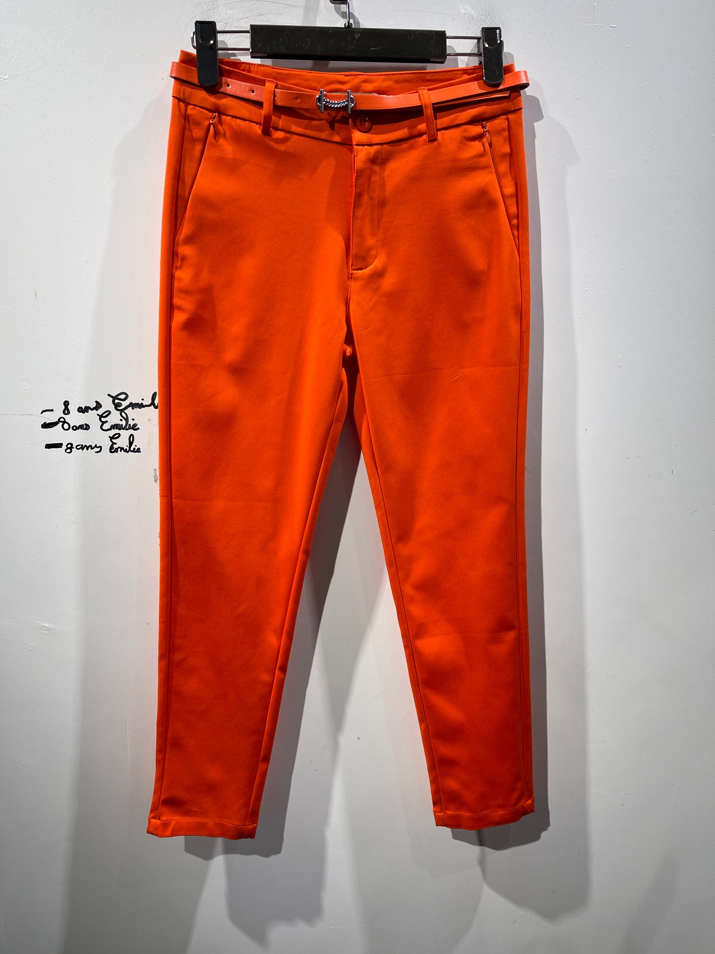 slim fit chino pants with belt